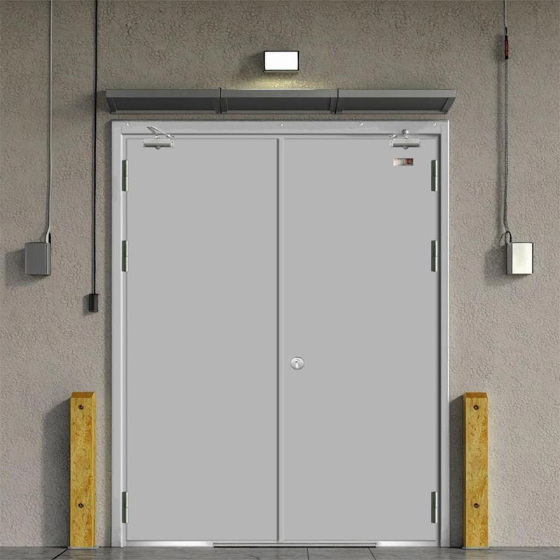 Puerta ignífuga de acero y madera con aislamiento de oficina de almacenamiento